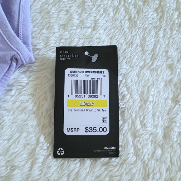Under Armour Oversized Lavender Graphic Tee👕 - NWT - Picture 12 of 12